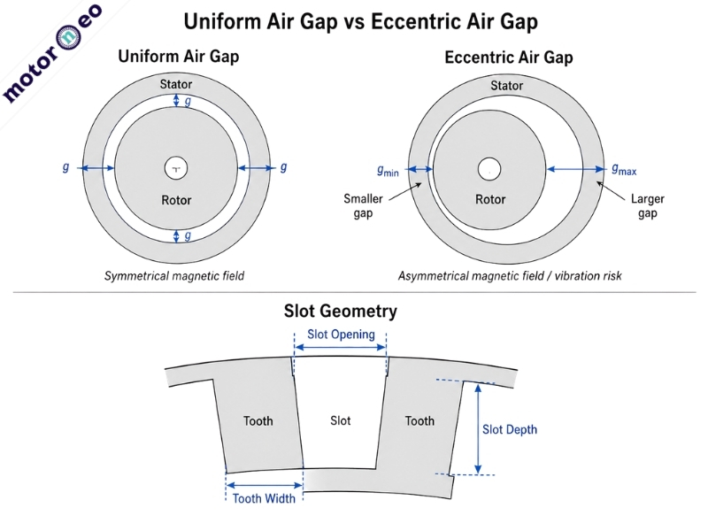 Uniform Air Gap vs Eccentric Air Gap